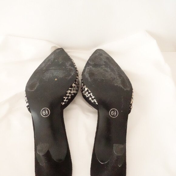 Vintage Premier Collection Houndstooth Heeled Mules, Size 6.5, Made in Paris - Picture 12 of 12